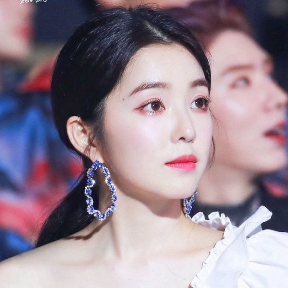 Crystal blue drop big party earring from Korea k-pop red velvet Irene
